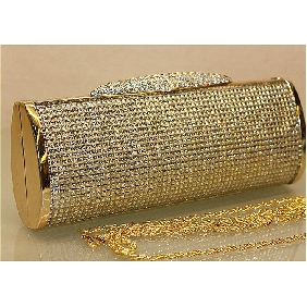Ladies Korean Handbags Evening Bag Cute Daimond Fashionable Golden Clutches for Women
