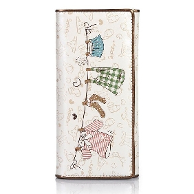 Silver Cute Ladies Fashionable PU Leather Cartoon Wallets for Women