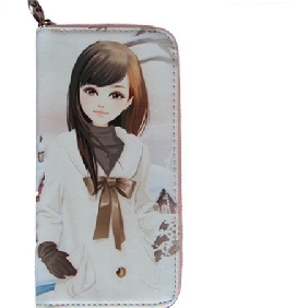 Cute Ladies Fashionable Korean Zipper Student Cartoon Wallets