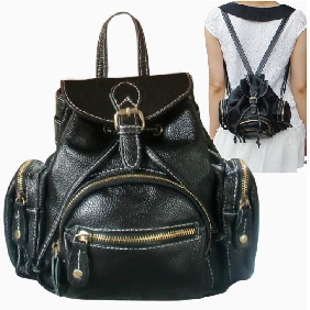 Cute Ladies Korean Fashionable Genuine Leather Cowhide Backpacks College Schoolbag Travel Bags for Women