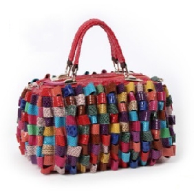 Ladies Handbags Fashionable Korean Retro Genuine Leather Cowhide Totes Colourful Shoulder Bags for Women