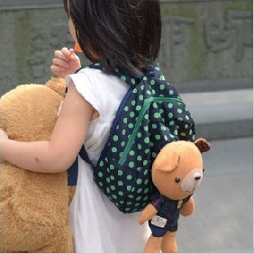 Cute Girls Kids Schoolbag Korean Dots Cartoon Pattern Backpacks for Children