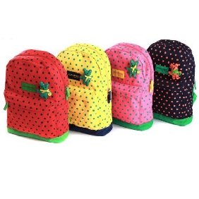 Cute Kids Schoolbag Korean Dots Cartoon Bear Pattern Backpacks for Children