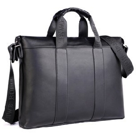 Coffee Leather One Shoulder Briefcases