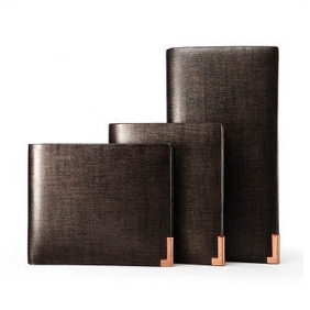 Male Genuine Leather Cowhide Long Short Vertical Korean Wallets for Men