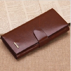 Men's Genuine Leather Spanish Cowhide Lovers' Purses Clutch Long Hasp Wallets for Women