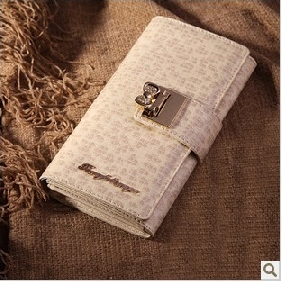 Ladies' Lovely Bow Diamond Korean Hasp Long Purses Wallets Clutches for Women