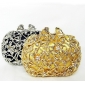 Ladies Golden Luxury Diamond Dinner Dress Hand Bag Clutches